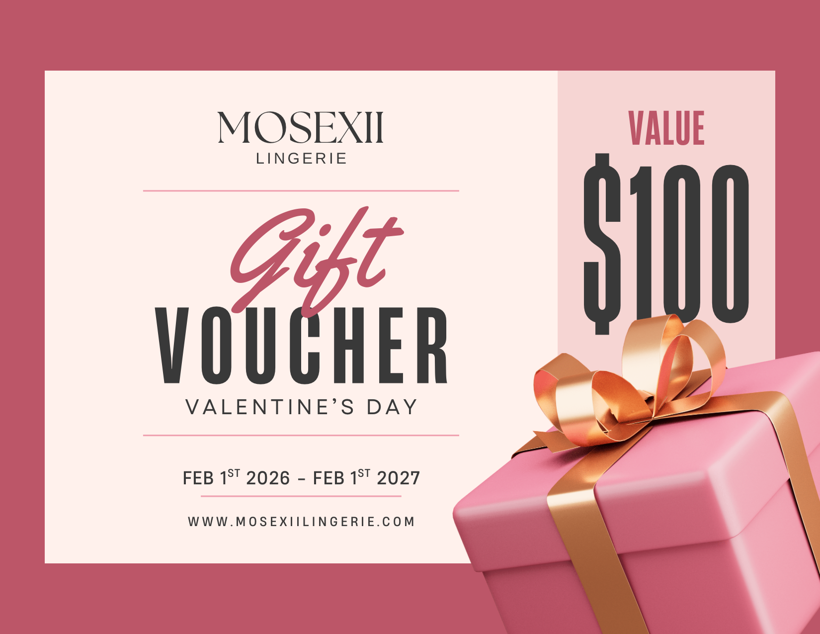 "Mosexii Lingerie Valentine's Day Gift Voucher